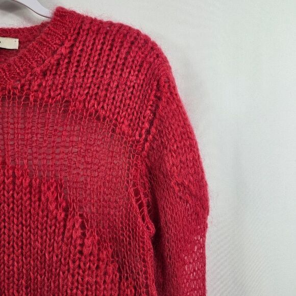 IRO Sylvana Open Knit Sweater in Hot Pink - Size S - Picture 4 of 9